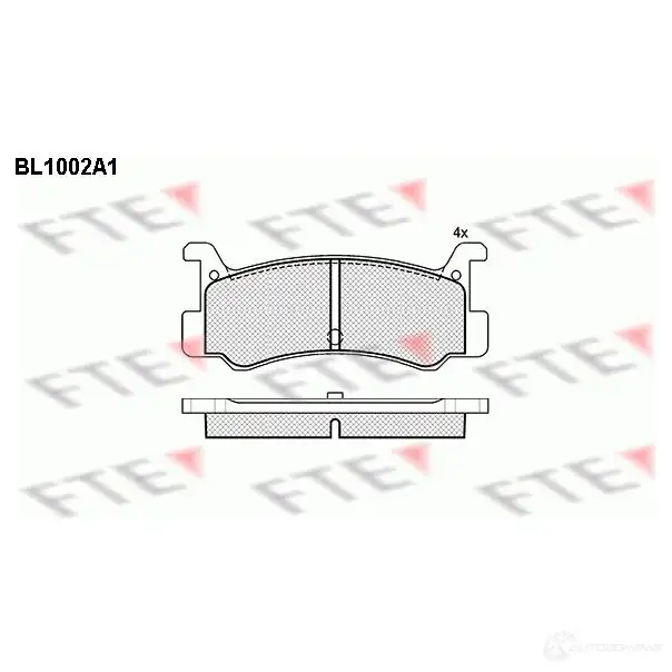 Тормозные колодки, комплект FTE 2 0008 bl1002a1 21951 604049 изображение 0