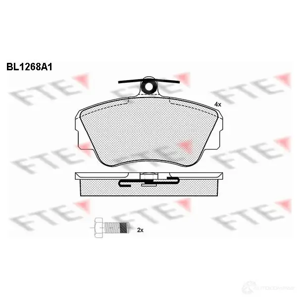 Тормозные колодки дисковые, комплект FTE BL1268A1 604317 21217 212 16
