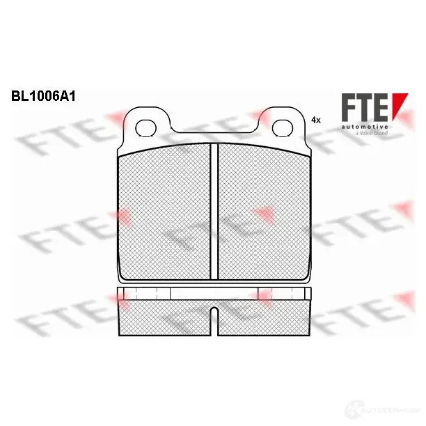 Тормозные колодки дисковые, комплект FTE 604053 BL1006A1 20342 2 0011