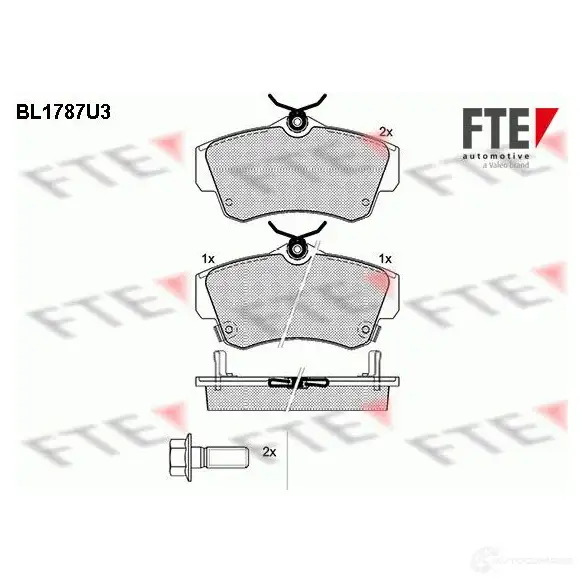 Тормозные колодки дисковые, комплект FTE 23533 604844 235 32 BL1787U3