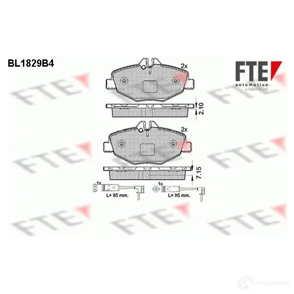 Тормозные колодки дисковые, комплект FTE 234 28 BL1829B4 604899 23743