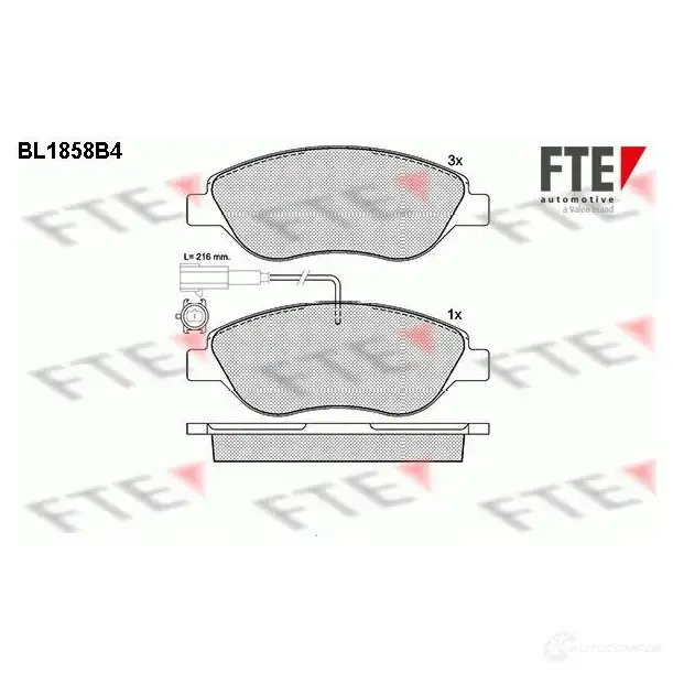 Тормозные колодки дисковые, комплект FTE 604937 23 711 23712 BL1858B4