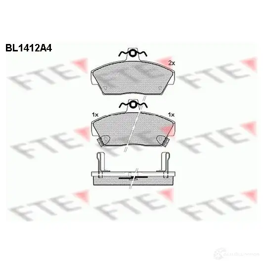 Тормозные колодки, комплект FTE 604487 bl1412a4 21521 2 1520
