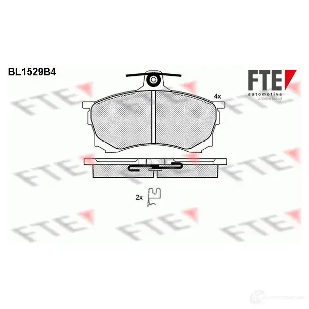 Тормозные колодки дисковые, комплект FTE 2 3080 23127 604597 BL1529B4 изображение 0