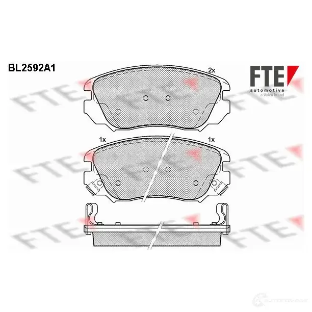 Тормозные колодки дисковые, комплект FTE 24 415 605768 24416 BL2592A1 изображение 0