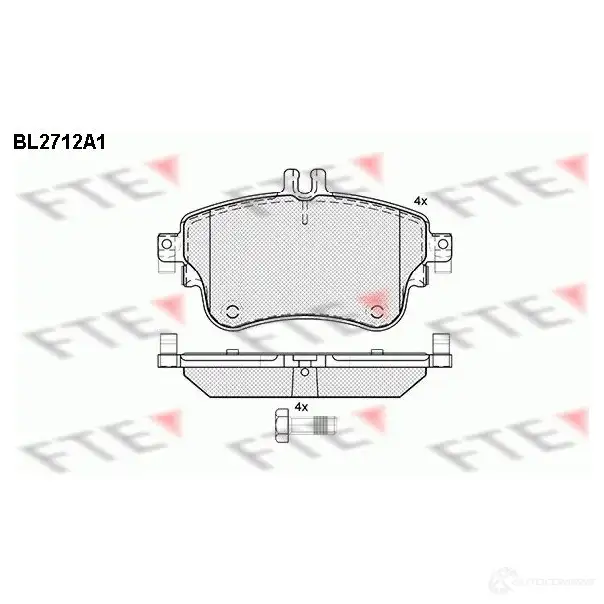 Тормозные колодки дисковые, комплект FTE 2532 6 605900 BL2712A1 25327