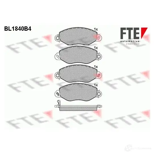 Тормозные колодки дисковые, комплект FTE BL1840B4 23 434 23435 604911 изображение 0