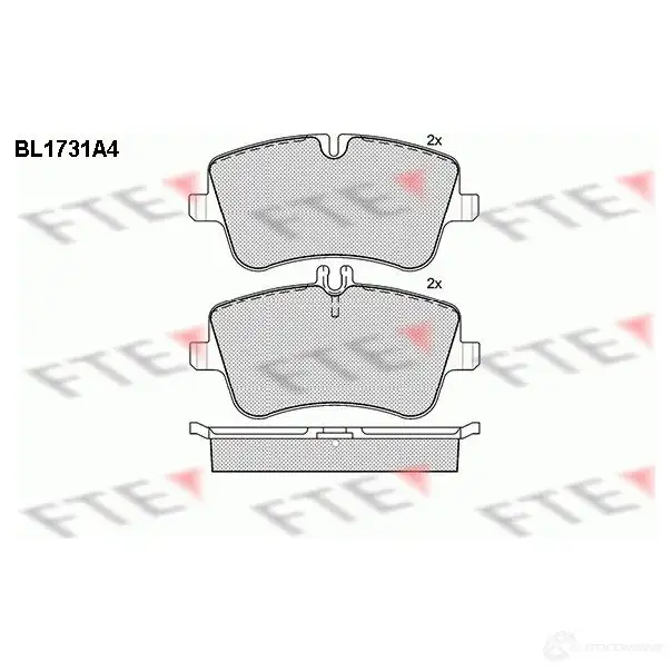 Тормозные колодки дисковые, комплект FTE 2314 4 23145 BL1731A4 604760