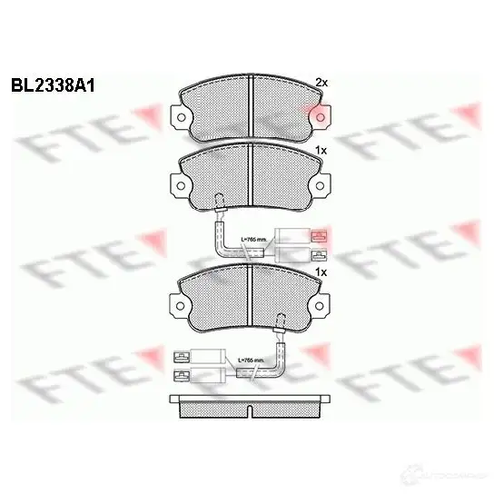 Тормозные колодки, комплект FTE 605481 21132 bl2338a1 211 31