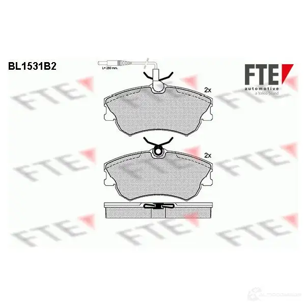 Тормозные колодки, комплект FTE 218 87 21888 604599 bl1531b2