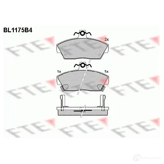 Тормозные колодки, комплект FTE bl1175b4 20778 604213 20 669