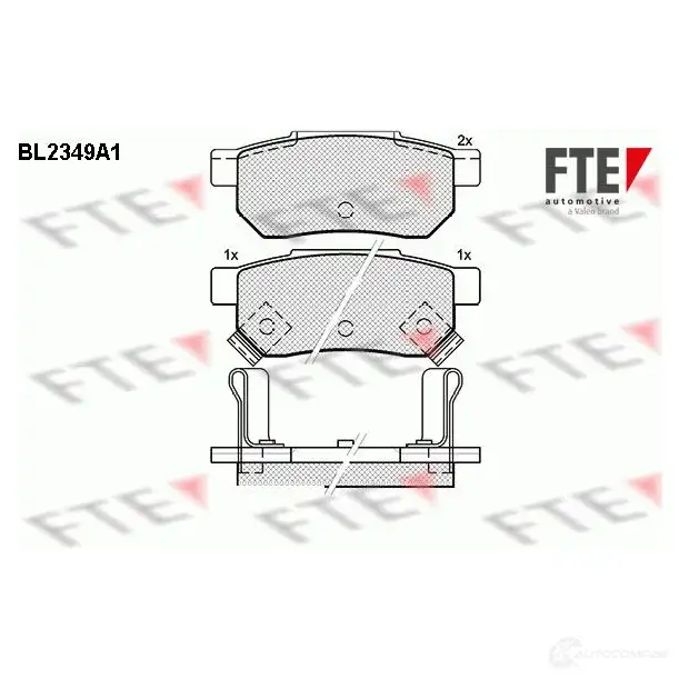 Тормозные колодки дисковые, комплект FTE 21313 2131 2 605492 BL2349A1 изображение 0