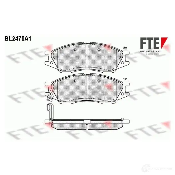 Тормозные колодки дисковые, комплект FTE 605627 BL2470A1 24648 246 47
