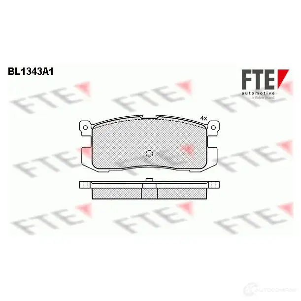Тормозные колодки, комплект FTE 2 1558 D400-7289 bl1343a1 604406 изображение 0