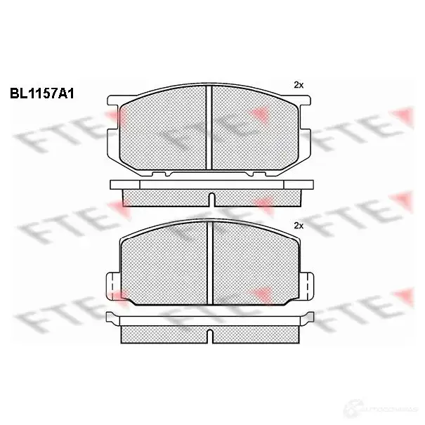 Тормозные колодки, комплект FTE 21015 604192 bl1157a1 2101 3 изображение 0