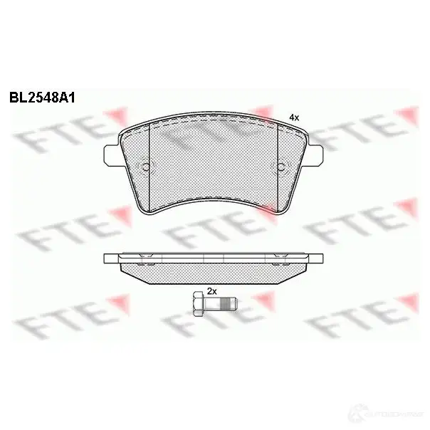 Тормозные колодки дисковые, комплект FTE 605716 BL2548A1 OLCICH0 246 93 изображение 0