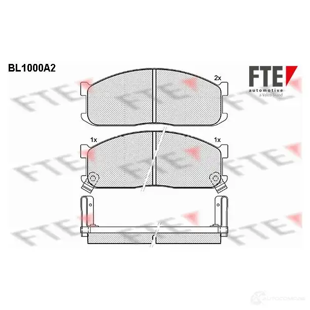 Тормозные колодки дисковые, комплект FTE 2000 2 BL1000A2 604048 20191
