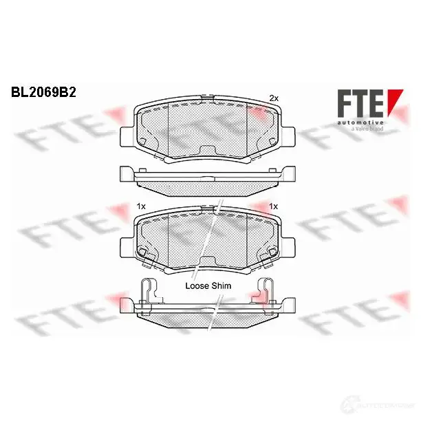 Тормозные колодки, комплект FTE bl2069b2 246 02 24603 605201