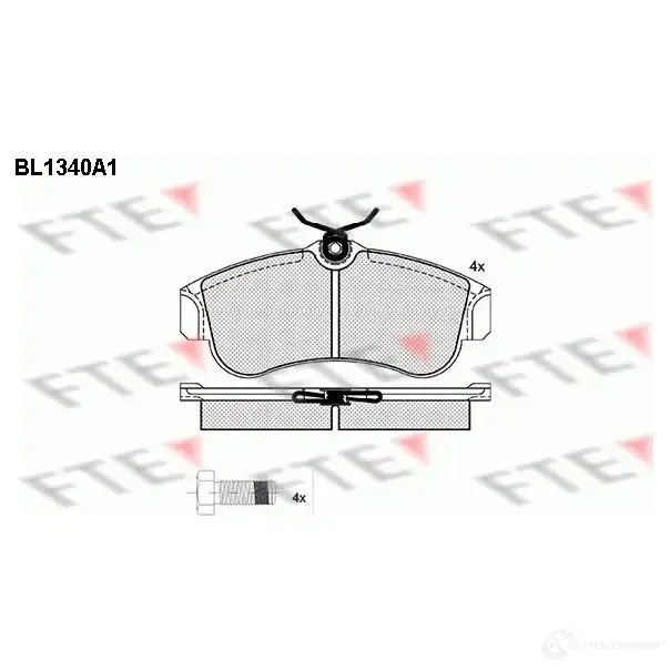 Тормозные колодки дисковые, комплект FTE 604403 BL1340A1 23069 21 546 изображение 0