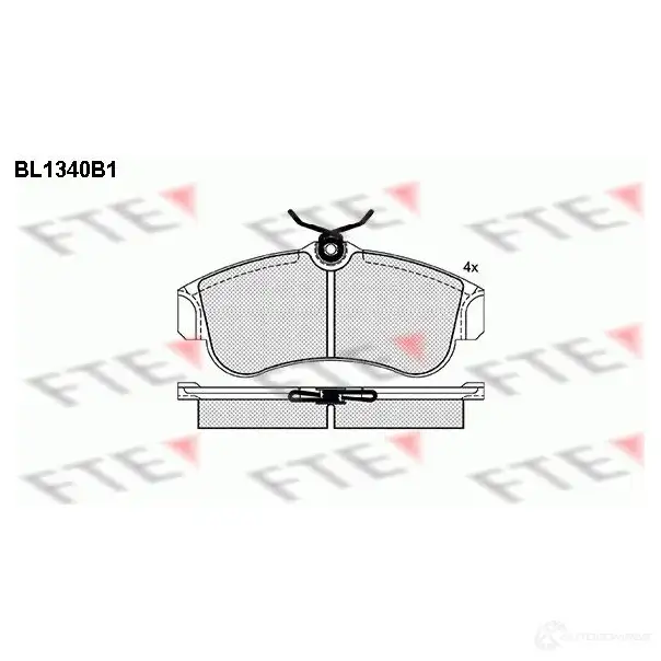 Тормозные колодки дисковые, комплект FTE 2154 6 23069 BL1340B1 604404 изображение 0