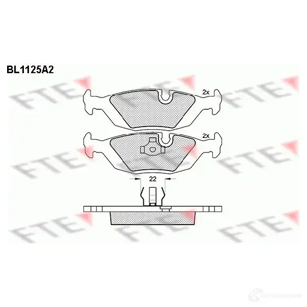 Тормозные колодки дисковые, комплект FTE 20756 20 675 BL1125A2 604167