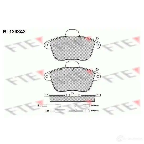 Тормозные колодки, комплект FTE 21505 604391 215 04 bl1333a2 изображение 0