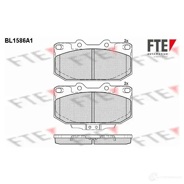 Тормозные колодки дисковые, комплект FTE BL1586A1 21308 604618 2130 7