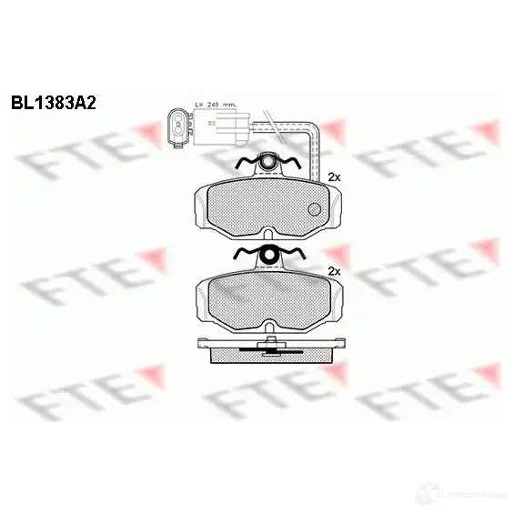 Тормозные колодки, комплект FTE 604448 20981 bl1383a2 2 0980 изображение 0
