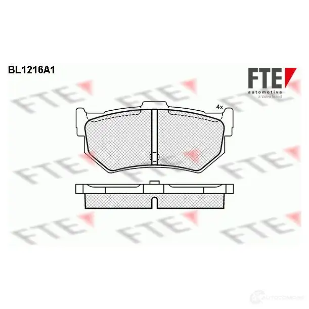Тормозные колодки, комплект FTE L439L3 bl1216a1 604254 2104 3 изображение 0