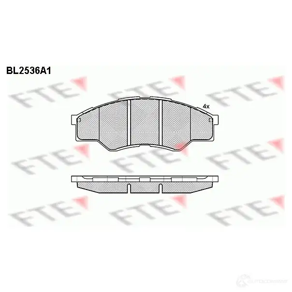 Тормозные колодки дисковые, комплект FTE 2456 7 605701 BL2536A1 D1710-8934