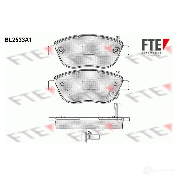 Тормозные колодки дисковые, комплект FTE 2370 8 BL2533A1 23710 605697