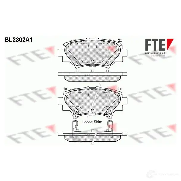 Тормозные колодки дисковые, комплект FTE BL2802A1 25879 605999 258 78 изображение 0