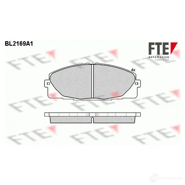 Тормозные колодки дисковые, комплект FTE 2 4680 BL2169A1 605290 D1434-8552