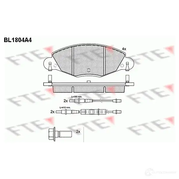 Тормозные колодки дисковые, комплект FTE 23273 BL1804A4 232 72 604867 изображение 0