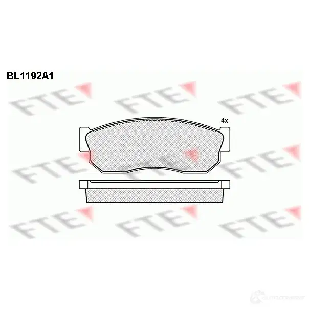 Тормозные колодки, комплект FTE 209 58 D233-7147 604225 bl1192a1 изображение 0
