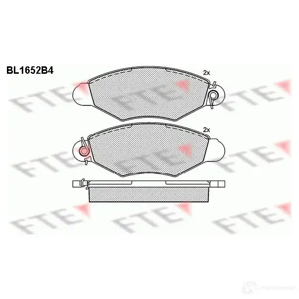 Тормозные колодки дисковые, комплект FTE 2197 8 604665 BL1652B4 21979