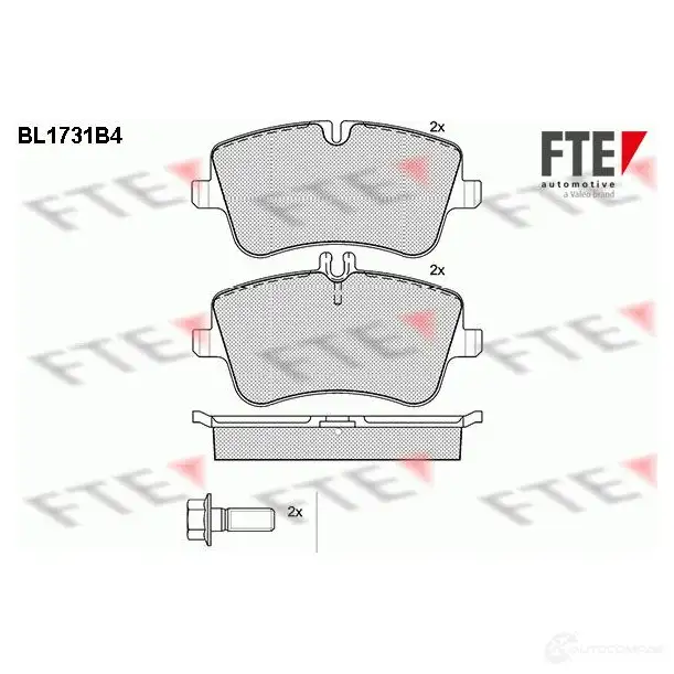 Тормозные колодки дисковые, комплект FTE 231 44 BL1731B4 604761 23145 изображение 0