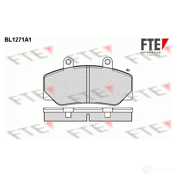 Тормозные колодки дисковые, комплект FTE BL1271A1 21233 604320 21 232
