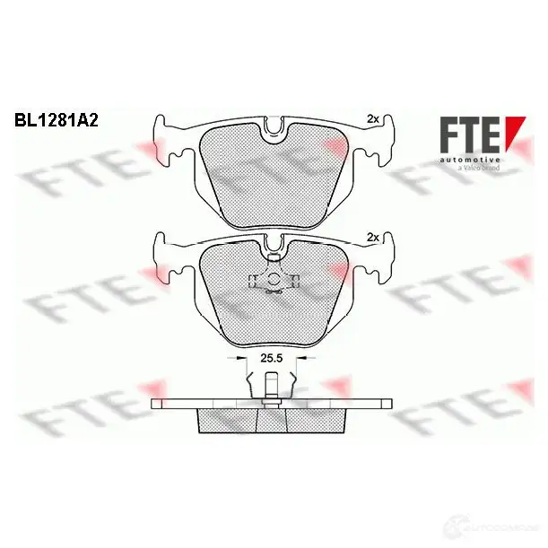 Тормозные колодки дисковые, комплект FTE BL1281A2 21283 2128 2 604329 изображение 0