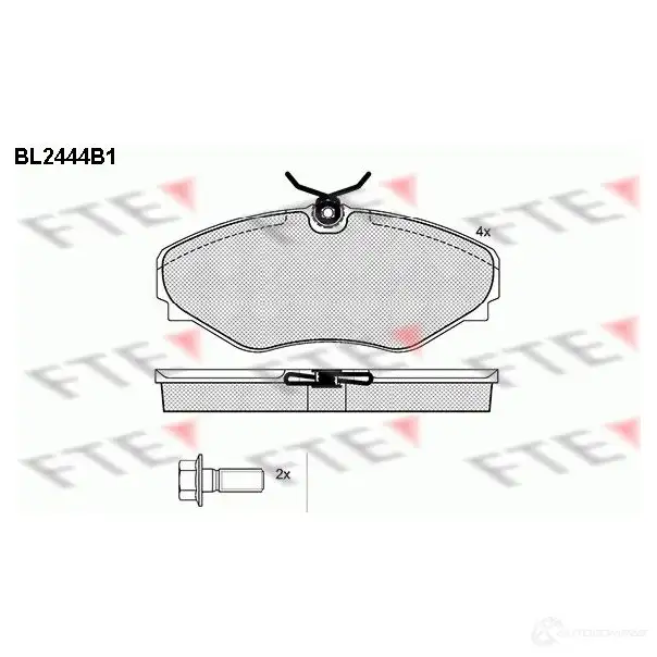 Тормозные колодки дисковые, комплект FTE 605601 249 71 BL2444B1 OD8NM изображение 0