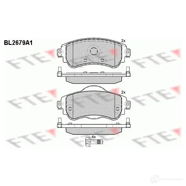 Тормозные колодки дисковые, комплект FTE BL2679A1 2 5220 25221 605864