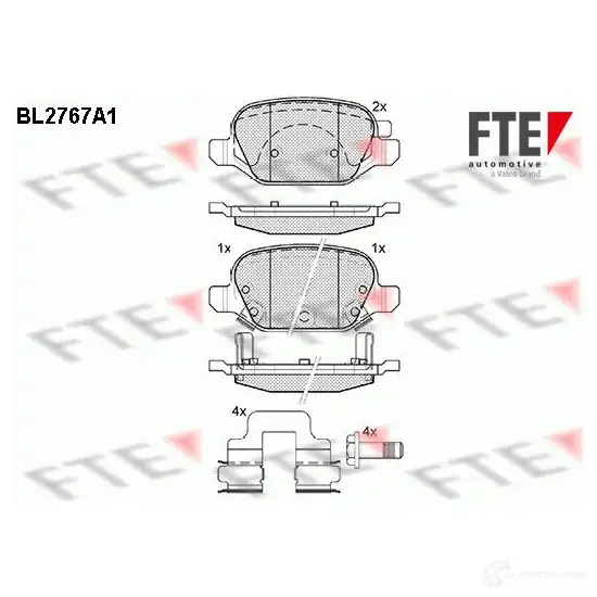 Тормозные колодки дисковые, комплект FTE BL2767A1 25411 605962 2541 0 изображение 0