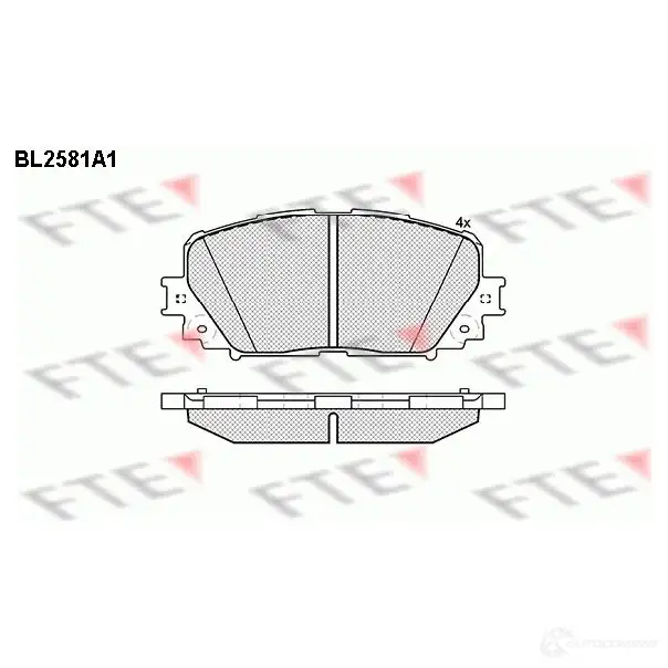 Тормозные колодки дисковые, комплект FTE 605756 2470 8 D1628-8845 BL2581A1