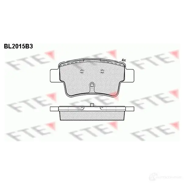Тормозные колодки, комплект FTE 605144 bl2015b3 243 49 D1537-8746