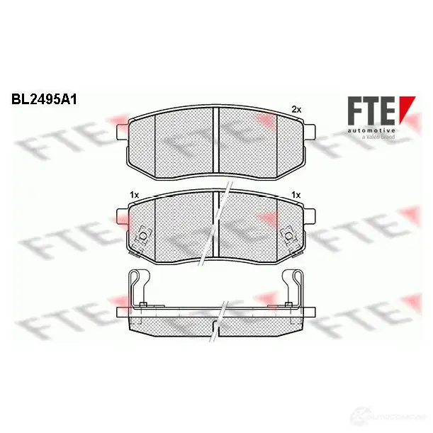 Тормозные колодки, комплект FTE 23 608 605658 bl2495a1 23609
