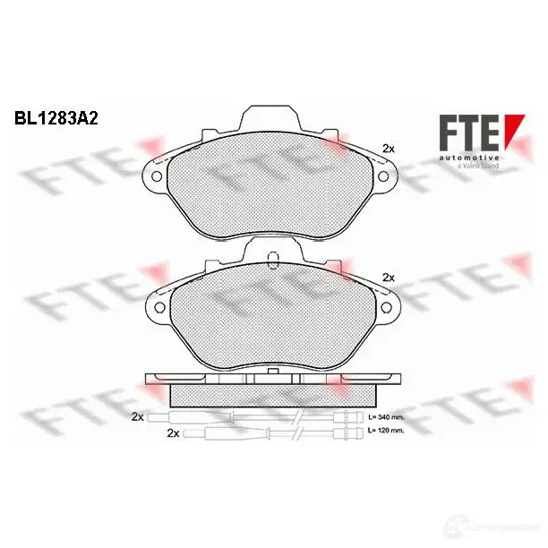 Тормозные колодки, комплект FTE bl1283a2 604330 21 295 21296