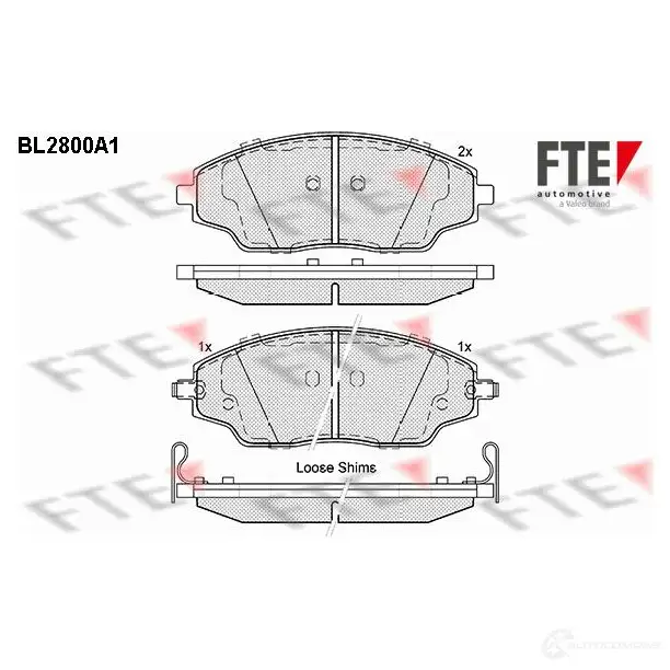 Тормозные колодки дисковые, комплект FTE BL2800A1 605997 25723 2 5722 изображение 0