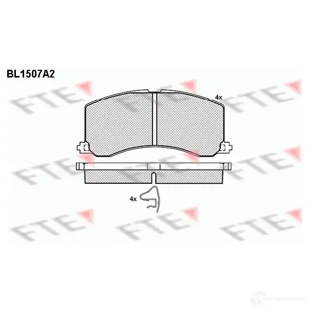 Тормозные колодки дисковые, комплект FTE BL1507A2 D677-7557 2340 0 604579 изображение 0