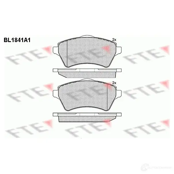 Тормозные колодки дисковые, комплект FTE D926-7827 BL1841A1 23 615 604912 изображение 0