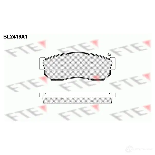 Тормозные колодки, комплект FTE 605570 bl2419a1 D233-7251 20 958